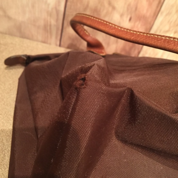 Longchamp Pliage Nylon Brown Shopping Tote Small - Picture 5 of 8